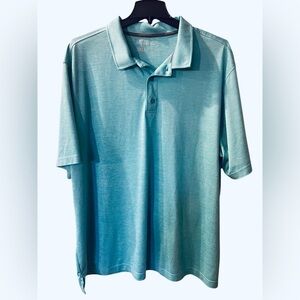 Reebok Golf Men’s Polo Shirt Blue Green Casual Short Sleeve Size:  3XLT